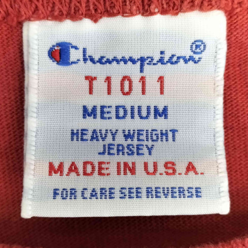 チャンピオン Champion USA製 T1011 カレッジプリント Tシャツ メンズ import:M