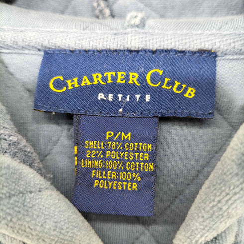 CHARTER CLUB ジップアップ キルティング パーカー メンズ P/M