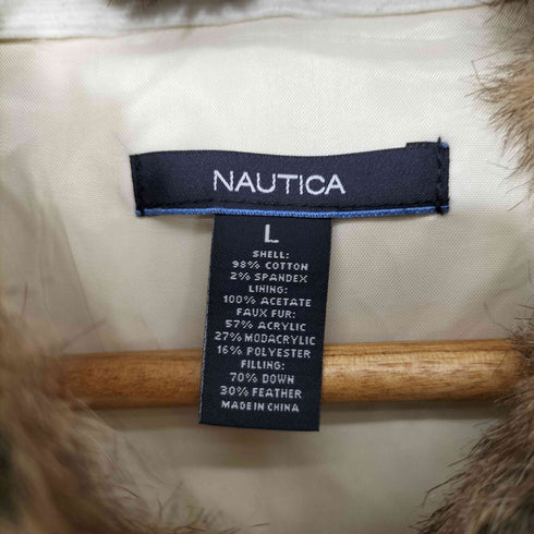 ノーティカ NAUTICA フォックスファーコーデュロイダウンベスト メンズ L
