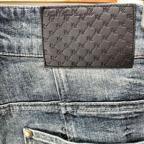 カールカナイ Karl Kani フロントロゴ刺繍 テーパードデニムパンツ メンズ 30
