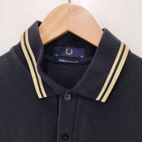 フレッドペリー FRED PERRY 英国製 ロゴ 刺繍 S/S ポロシャツ メンズ UK:40