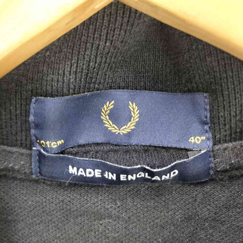 フレッドペリー FRED PERRY 英国製 ロゴ 刺繍 S/S ポロシャツ メンズ UK:40