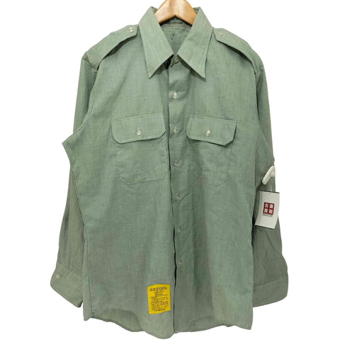 ユーエスアーミー U.S. ARMY 80s 81年製 エポレット ミリタリーL/S シャツ メンズ 16/33