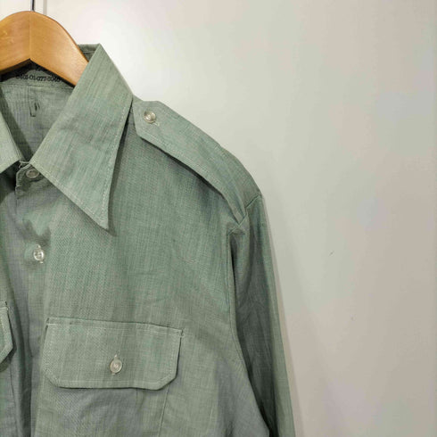 ユーエスアーミー U.S. ARMY 80s 81年製 エポレット ミリタリーL/S シャツ メンズ 16/33