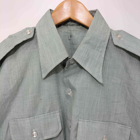 ユーエスアーミー U.S. ARMY 80s 81年製 エポレット ミリタリーL/S シャツ メンズ 16/33