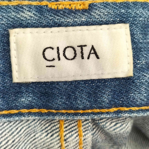 シオタ CIOTA インディゴ スビンコットン 13.5oz テーパードデニム ミディアムブルー メンズ 32