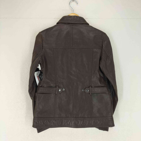 エディーバウアー Eddie Bauer 00S 比翼レザージップブルゾン レディース PS