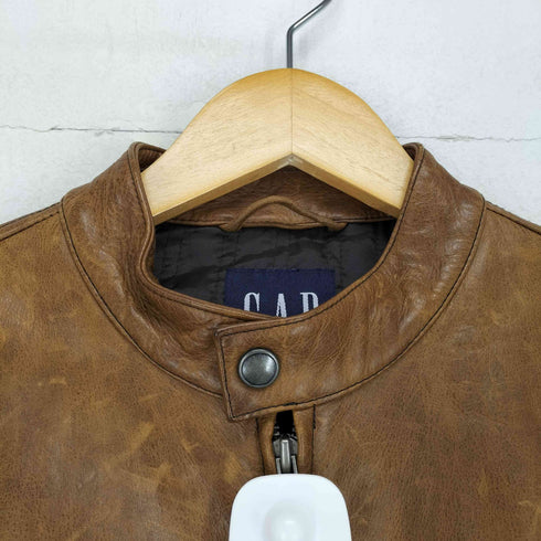 ギャップ Gap 00S OLD レザーシングルライダースジャケット メンズ XS