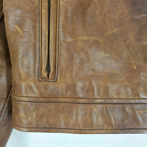 ギャップ Gap 00S OLD レザーシングルライダースジャケット メンズ XS