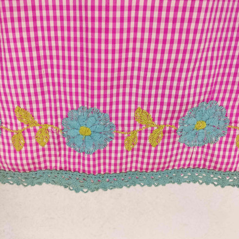 NANETTE LEPORE 裾刺繍ギンガムチェックスカート レディース 2