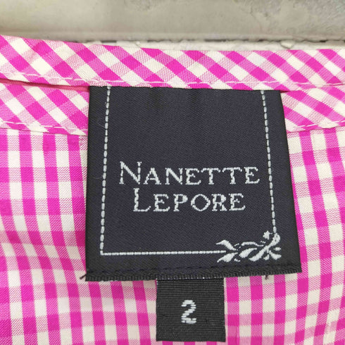 NANETTE LEPORE 裾刺繍ギンガムチェックスカート レディース 2