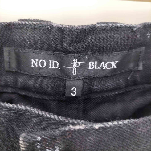 ノーアイディーブラック NO ID.BLACK RESURRECTION コラボ ストレッチデニムスキニーパンツ デストロイ加工 メンズ JPN:3