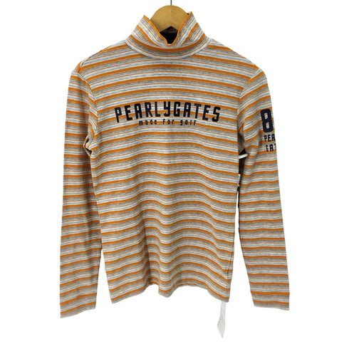 パーリーゲイツ PEARLY GATES モックネック L/S ボーダーTシャツ レディース JPN:1