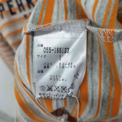 パーリーゲイツ PEARLY GATES モックネック L/S ボーダーTシャツ レディース JPN:1
