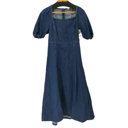 ザラ ZARA パフスリーブデニムワンピース レディース import:M