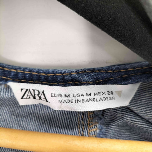 ザラ ZARA パフスリーブデニムワンピース レディース import:M