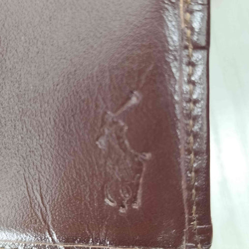 ポロラルフローレン POLO RALPH LAUREN ブラックウォッチ レザー二つ折り財布 レディース