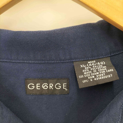 ジョージ GEORGE 90S S/S オープンカラー カラーブロック シャツ メンズ import:XL