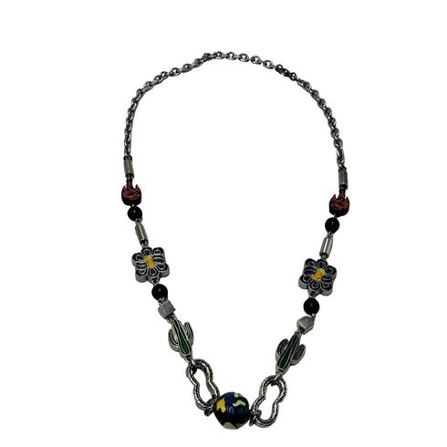 サルーテ SALUTE CACTUS FLOWER FLAME NECKLACE ネックレス メンズ