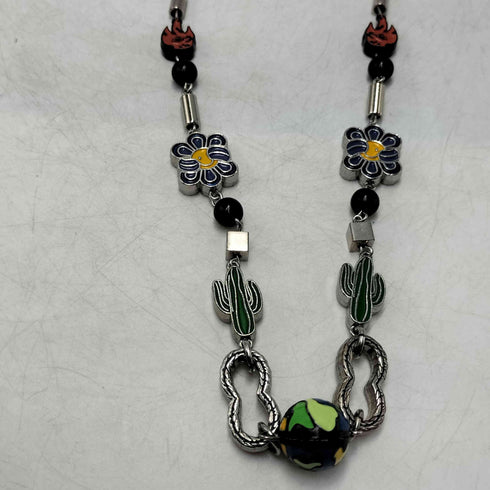 サルーテ SALUTE CACTUS FLOWER FLAME NECKLACE ネックレス メンズ
