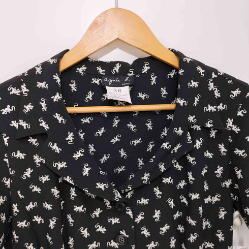 アニエスベー agnes b. PARIS フランス製 リザード S/Sワンピース レディース JPN:38