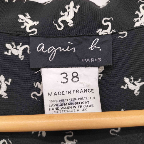 アニエスベー agnes b. PARIS フランス製 リザード S/Sワンピース レディース JPN:38