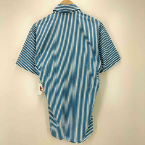 PROTEXALL 80S 企業ロゴ S/S レギュラーカラー ストライプ ワークシャツ メンズ