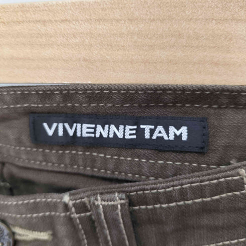 ヴィヴィアンタム VIVIENNE TAM 00S 龍刺繍 クロップドデニムパンツ レディース JPN:0