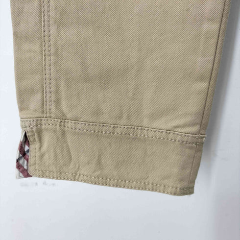 バーバリーブルーレーベル BURBERRY BLUE LABEL ロゴ刺繍 クロップドパンツ レディース JPN:38