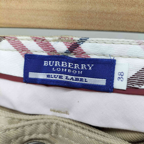 バーバリーブルーレーベル BURBERRY BLUE LABEL ロゴ刺繍 クロップドパンツ レディース JPN:38