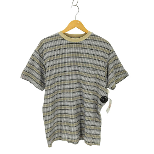 ステューシー Stussy 80s-90s old stussy 白タグ USA製 ジャガード ボーダー柄ポケットTシャツ メンズ JPN:M