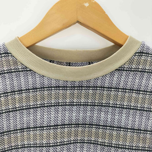 ステューシー Stussy 80s-90s old stussy 白タグ USA製 ジャガード ボーダー柄ポケットTシャツ メンズ JPN:M