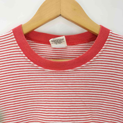ヘインズ Hanes USA製 ボーダー柄クルーネックTシャツ メンズ JPN:M