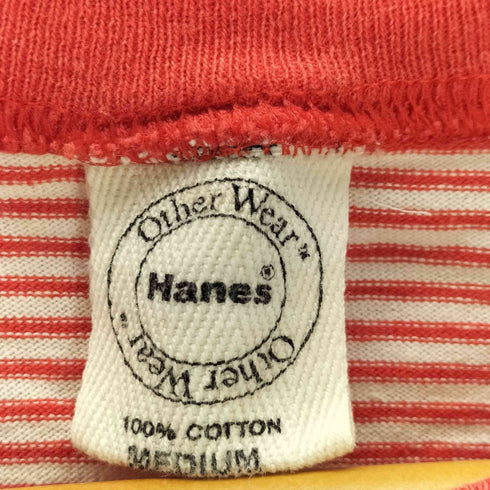 ヘインズ Hanes USA製 ボーダー柄クルーネックTシャツ メンズ JPN:M