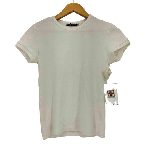 ラルフローレン RALPH LAUREN リブ Tシャツ 裾同色ポニー レディース import:M
