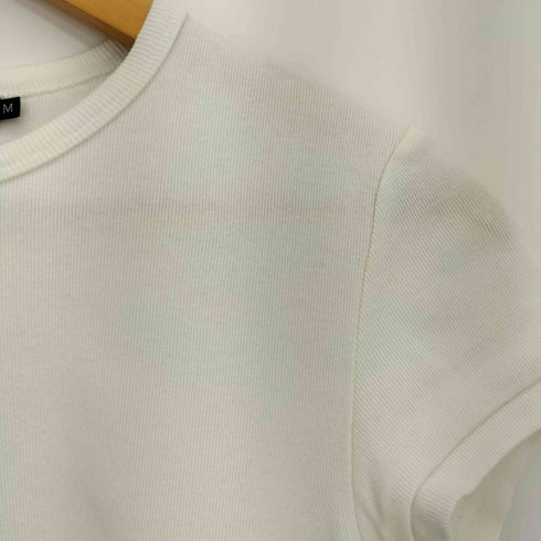 ラルフローレン RALPH LAUREN リブ Tシャツ 裾同色ポニー レディース import:M