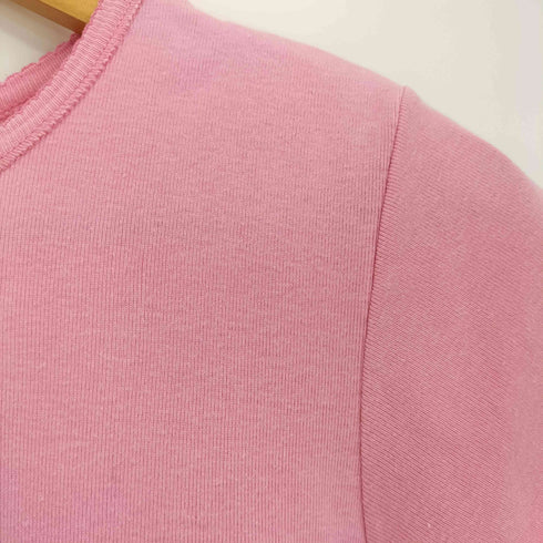 アニエスベー agnes b. フランス製 フリル リブ Tシャツ レディース JPN:1