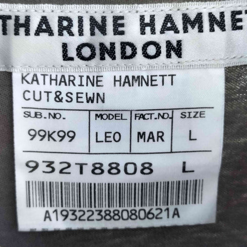 キャサリンハムネットロンドン KATHARINE HAMNETT LONDON 襟異素材切替 ポロシャツ メンズ import:L