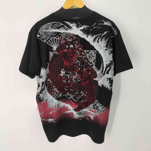 フグタイテン 不倶戴天 鯉刺繍 クルーネック Tシャツ メンズ JPN:XXL