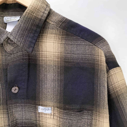 キャルトップ CALTOP USA製 S/S オンブレチェック シャツ メンズ