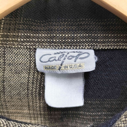 キャルトップ CALTOP USA製 S/S オンブレチェック シャツ メンズ