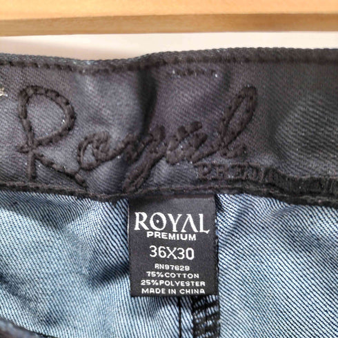 ROYALPREMIUM コーティングフレアデニムパンツ メンズ 36/30
