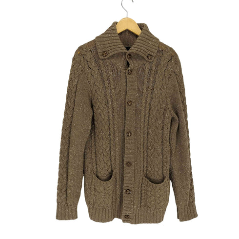 メンズメルローズ MENS MELROSE ケーブルニットカーディガン くるみボタン ボタンダウン メンズ JPN:4