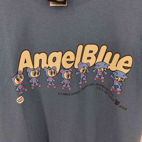エンジェルブルー ANGEL BLUE キャラクタープリント クルーネックTシャツ レディース