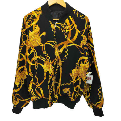 フルギ THE COLLECTION V FIVE FOR MEN チェーン柄 ボンバージャケット メンズ JPN:L