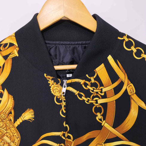 フルギ THE COLLECTION V FIVE FOR MEN チェーン柄 ボンバージャケット メンズ JPN:L