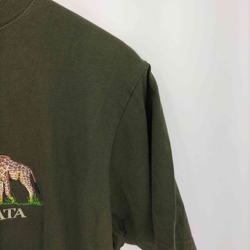HAKUNA MATATA KENYA キリン刺繍 半袖Tシャツ メンズ L