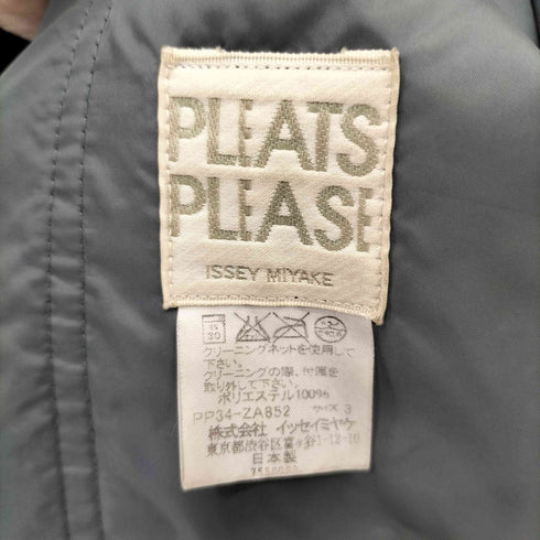 プリーツプリーズイッセイミヤケ PLEATS PLEASE ISSEY MIYAKE シアーステッチ フーデッドコート レディース JPN:3