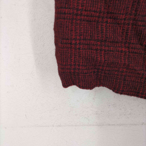 コムデギャルソンシャツ COMME des GARCONS SHIRT 90S 推定1994AW 縮絨加工 チェック柄 ウールステンカラーコート メンズ M