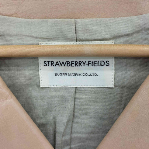 ストロベリーフィールズ STRAWBERRY-FIELDS ラムレザー ダブルライダースジャケット レディース FREE